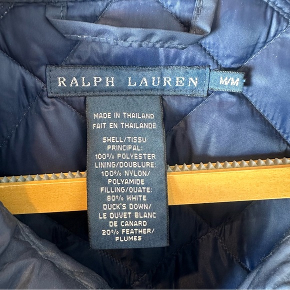 Ralph Lauren Polo Sport Preppy Prep Y2K Quilted Navy Blue Fisherman Vest Medium - Picture 2 of 7